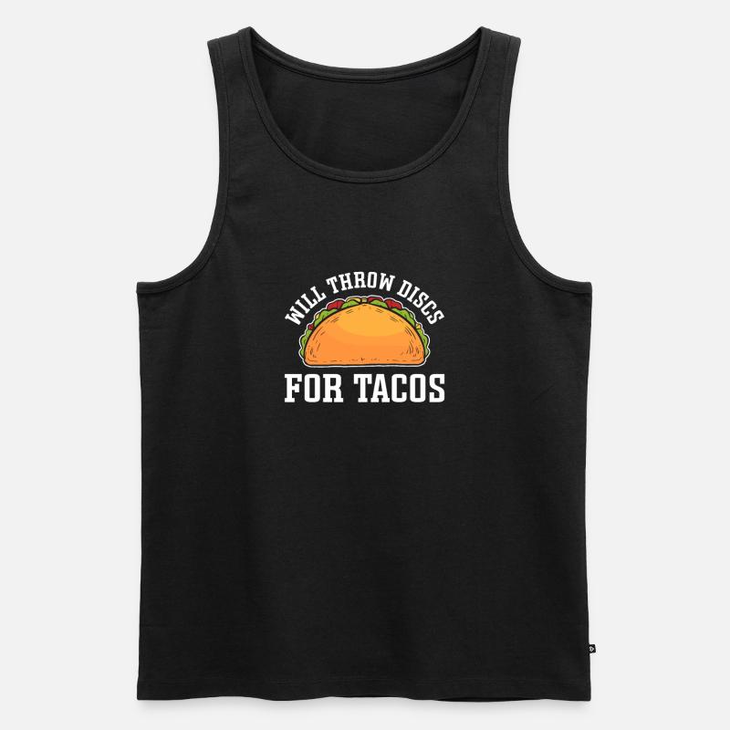 Lance des tranches pour les tacos. Lanceur de disque. - Débardeur bio Premium Homme - noir