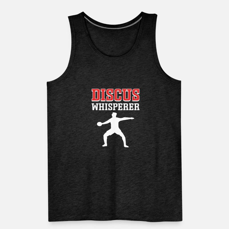 Diskusflüsterer. Diskus-werfer. Diskuswerfen Männer Premium Bio Tank Top