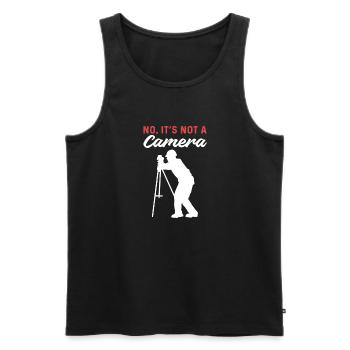 No, it's not a camera. Cartographer. - Men's Premium Organic Tank Top - black - Front - Michal (187cm)