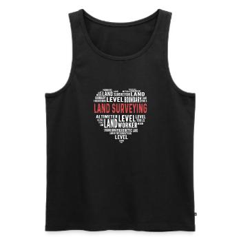 Cartographer. Land inspector. Surveyor - Men's Premium Organic Tank Top - black - Front - Michal (187cm)