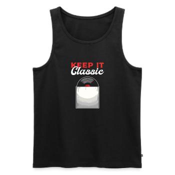 Keep It Classic. For Lp collectors. - Men's Premium Organic Tank Top - black - Front - Michal (187cm)