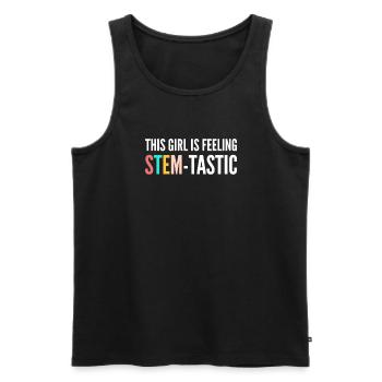 Dieses Mädchen Fühlt Sich Stem-tastisch. Steminist - Männer Premium Bio Tank Top - Schwarz - Vorne - Michal (187cm)