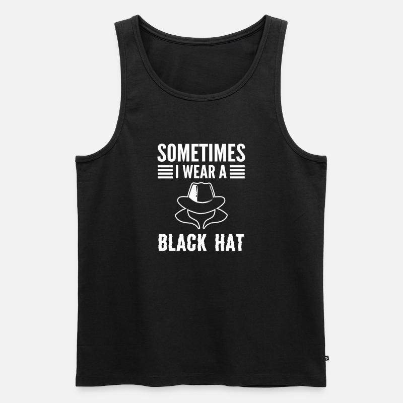 White Hat Hacker. Cyber-krieger. - Männer Premium Bio Tank Top - Schwarz