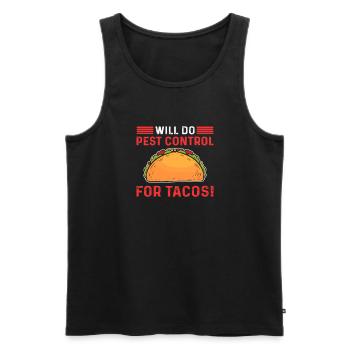 Wird Schädlingsbekämpfung Für Tacos Tun. - Männer Premium Bio Tank Top - Schwarz - Vorne - AI Model Male 178 light (178cm)