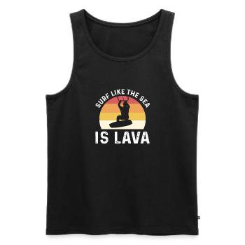 Surfen Wie Das Meer Lava Ist. Kiteboarding - Männer Premium Bio Tank Top - Schwarz - Vorne - Michal (187cm)