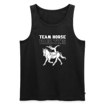 Teampferd Viertel -Pferd Reitpferdhöfchen - Männer Premium Bio Tank Top - Schwarz - Vorne - Michal (187cm)