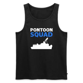 Pontoon Squad for pontoon boating. - Men's Premium Organic Tank Top - black - Front - Michal (187cm)