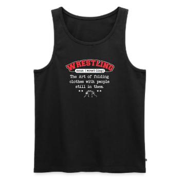 Definition of wrestling. Wrestler - Men's Premium Organic Tank Top - black - Front - AI Model Male 178 light (178cm)
