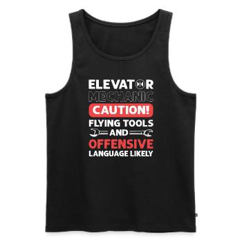 Elevator fitter Elevator mechanic Elevators - Men's Premium Organic Tank Top - black - Front - Michal (187cm)