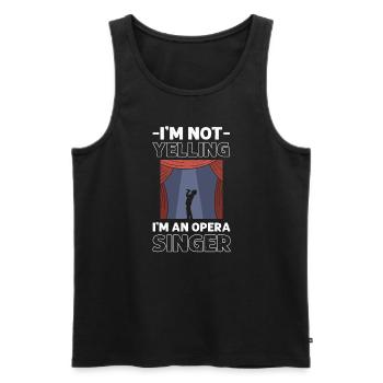 Ich Schreie Nicht. Ich Bin Ein Opernsänger. - Männer Premium Bio Tank Top - Schwarz - Vorne - Michal (187cm)
