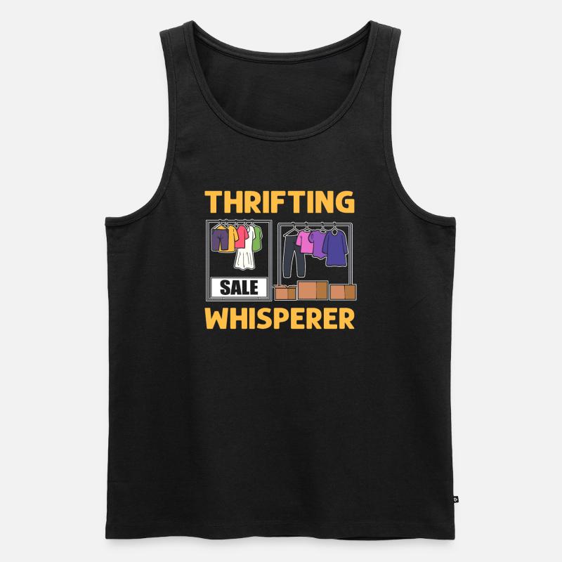 Sparsames Flüsterer. Sparsamkeitsgeschäft - Männer Premium Bio Tank Top - Schwarz