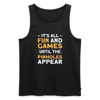 It's all fun - Men's Premium Organic Tank Top - black - Front - Michal (187cm)
