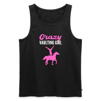 Crazy vaulting girl. Vault to - Men's Premium Organic Tank Top - black - Front - Michal (187cm)