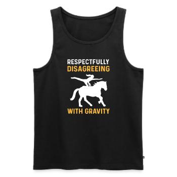 Respectueux avec gravité non - Débardeur bio Premium Homme - noir - Devant - Michal (187cm)