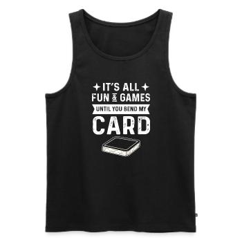 It's all fun - Men's Premium Organic Tank Top - black - Front - Michal (187cm)