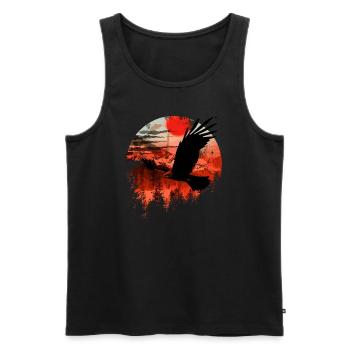 Red Milan Bird Bird of Prey - Men's Premium Organic Tank Top - black - Front - AI Model Male 178 light (178cm)