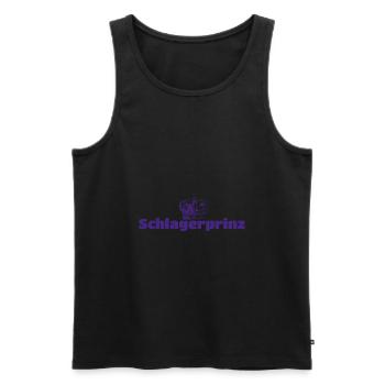 Schlagerprinz Schlagerparty Schlagermusik Geschenk - Männer Premium Bio Tank Top - Schwarz - Vorne - Michal (187cm)