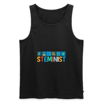 Steminist Frauen Naturwissenschaft Geschenk Spruch - Männer Premium Bio Tank Top - Schwarz - Vorne - Michal (187cm)