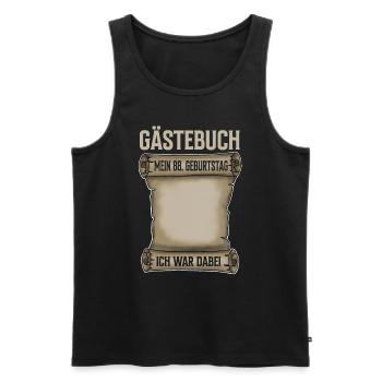 88. Geburtstag Gästebuch - Männer Premium Bio Tank Top - Schwarz - Vorne - Michal (187cm)