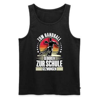 Handball Handballer - Männer Premium Bio Tank Top - Schwarz - Vorne - AI Model Male 178 light (178cm)