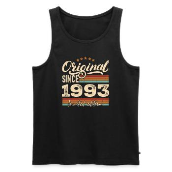 Original 1993 Vintage - Cadeau D’anniversaire 1993 - Débardeur bio Premium Homme - noir - Devant - Michal (187cm)