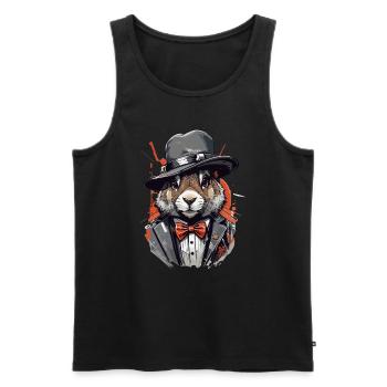 Marmot - Men's Premium Organic Tank Top - black - Front - Michal (187cm)