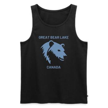 Great Bear Lake Silhouette Design - Vacation in Cana - Men's Premium Organic Tank Top - black - Front - Michal (187cm)