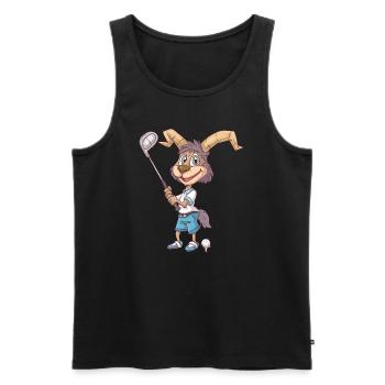 Golf Capricorn - Men's Premium Organic Tank Top - black - Front - Michal (187cm)