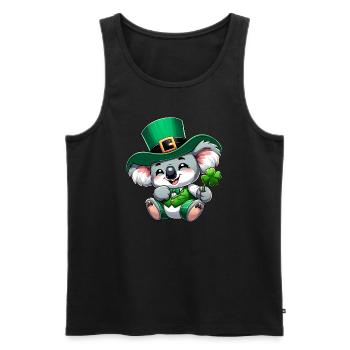 St. Patricks Day Koala Cartoon - Männer Premium Bio Tank Top - Schwarz - Vorne - Michal (187cm)