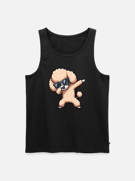 Cool Poodle Dab Pose Funny - Men's Premium Organic Tank Top - black