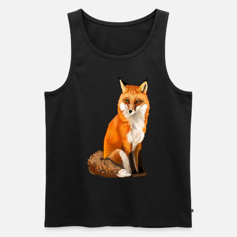 Fuchs - Männer Premium Bio Tank Top - Schwarz
