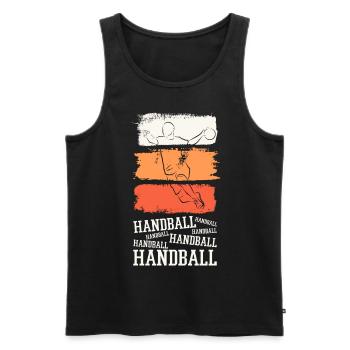 Handball Handball Player HandballEr Vintage Retro - Men's Premium Organic Tank Top - black - Front - Michal (187cm)