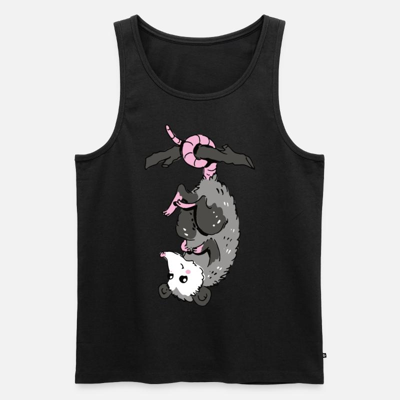 Opossum - Männer Premium Bio Tank Top - Schwarz