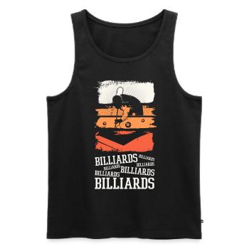 Billard Pool Snooker Queue Kugeln Vintage Retro - Männer Premium Bio Tank Top - Schwarz - Vorne - AI Model Male 178 light (178cm)