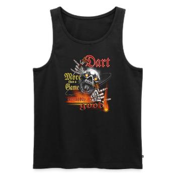 Dart design devilishly good, Dart devilishly good, - Men's Premium Organic Tank Top - black - Front - Michal (187cm)
