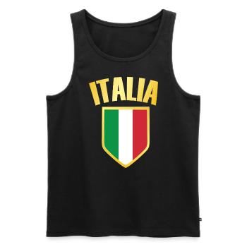 Italia - Drapeau de l’Italie - Débardeur bio Premium Homme - noir - Devant - AI Model Male 178 light (178cm)