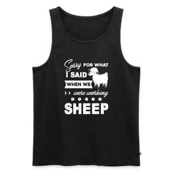Schafe Lustige Schafe - Männer Premium Bio Tank Top - Schwarz - Vorne - AI Model Male 178 light (178cm)