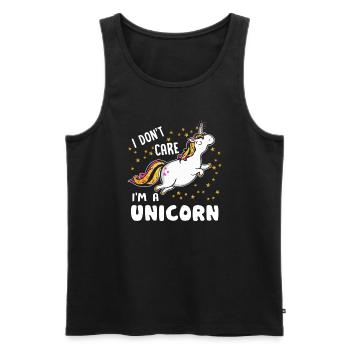 Licorne je suis une licorne - Débardeur bio Premium Homme - noir - Devant - AI Model Male 178 light (178cm)