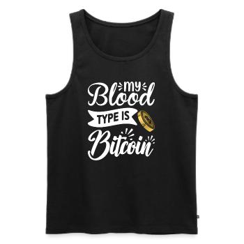 Bitcoin BTC Crypto Blockchain Coin Exchange Coin - Men's Premium Organic Tank Top - black - Front - Michal (187cm)