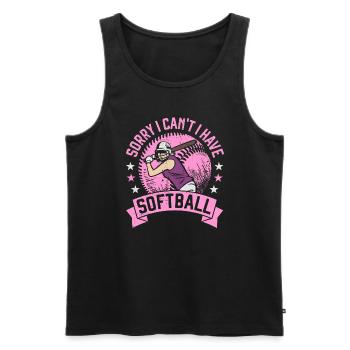 Tut mir leid, ich kann nicht Softball haben - Männer Premium Bio Tank Top - Schwarz - Vorne - AI Model Male 178 light (178cm)