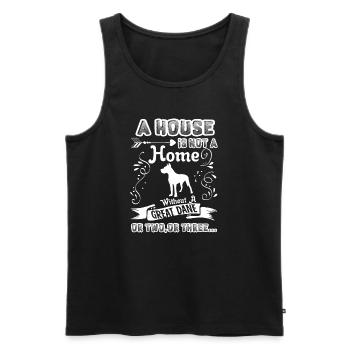 Great Dane Home Without Great Dane - Men's Premium Organic Tank Top - black - Front - Michal (187cm)