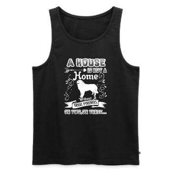 Great Pyrenees Home Without Great Pyrenees - Men's Premium Organic Tank Top - black - Front - Michal (187cm)