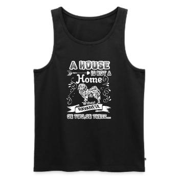 Havanese Home Without Havanese - Men's Premium Organic Tank Top - black - Front - AI Model Male 178 light (178cm)