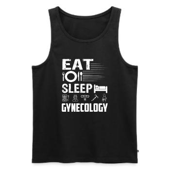 Gynecologist Eat Sleep Gynecology - Men's Premium Organic Tank Top - black - Front - Michal (187cm)