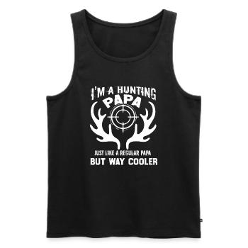 Hunting Hunting Papa Cooler - Men's Premium Organic Tank Top - black - Front - Michal (187cm)