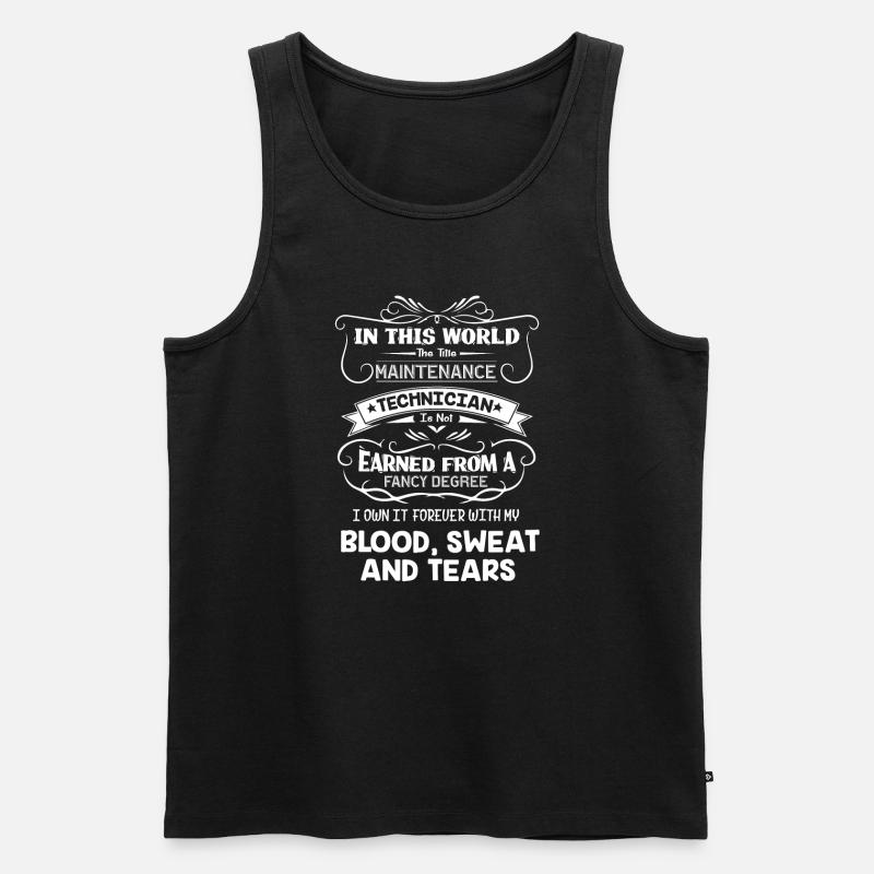 Forever Title Maintenance Technician - Men's Premium Organic Tank Top - black