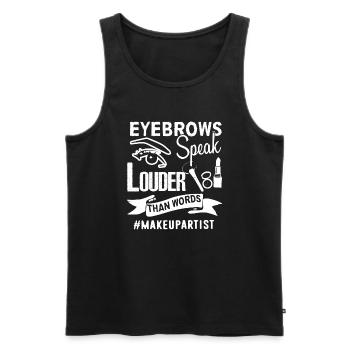 Makeup Artist Makeup Artist Hashtag - Men's Premium Organic Tank Top - black - Front - AI Model Male 178 light (178cm)