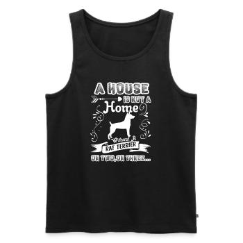 Rat Terrier Home Without Rat Terrier - Men's Premium Organic Tank Top - black - Front - Michal (187cm)