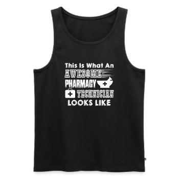 Pharmacy Technician Awesome Pharmacy Technician - Men's Premium Organic Tank Top - black - Front - AI Model Male 178 light (178cm)