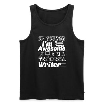 Technical Writer Awesome Technical Writer - Men's Premium Organic Tank Top - black - Front - AI Model Male 178 light (178cm)